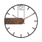 Reloj de Pared Grande Redondo de Metal Horium para Interiores Modernos con un Toque Elegante