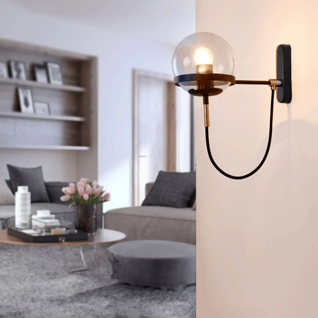 Eurica | Lámpara de pared de vidrio elegante