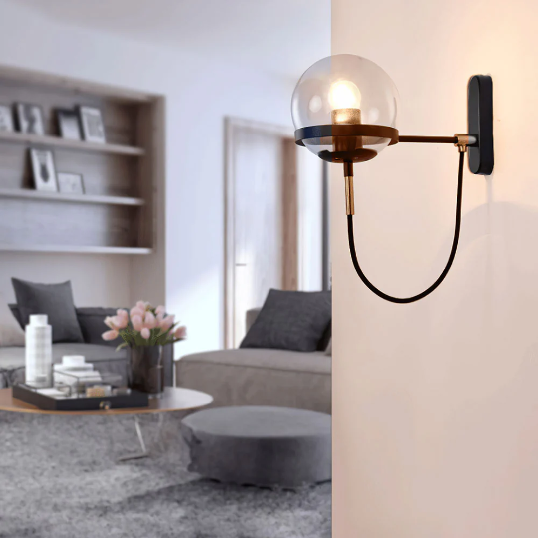 Eurica | Lámpara de pared de vidrio elegante