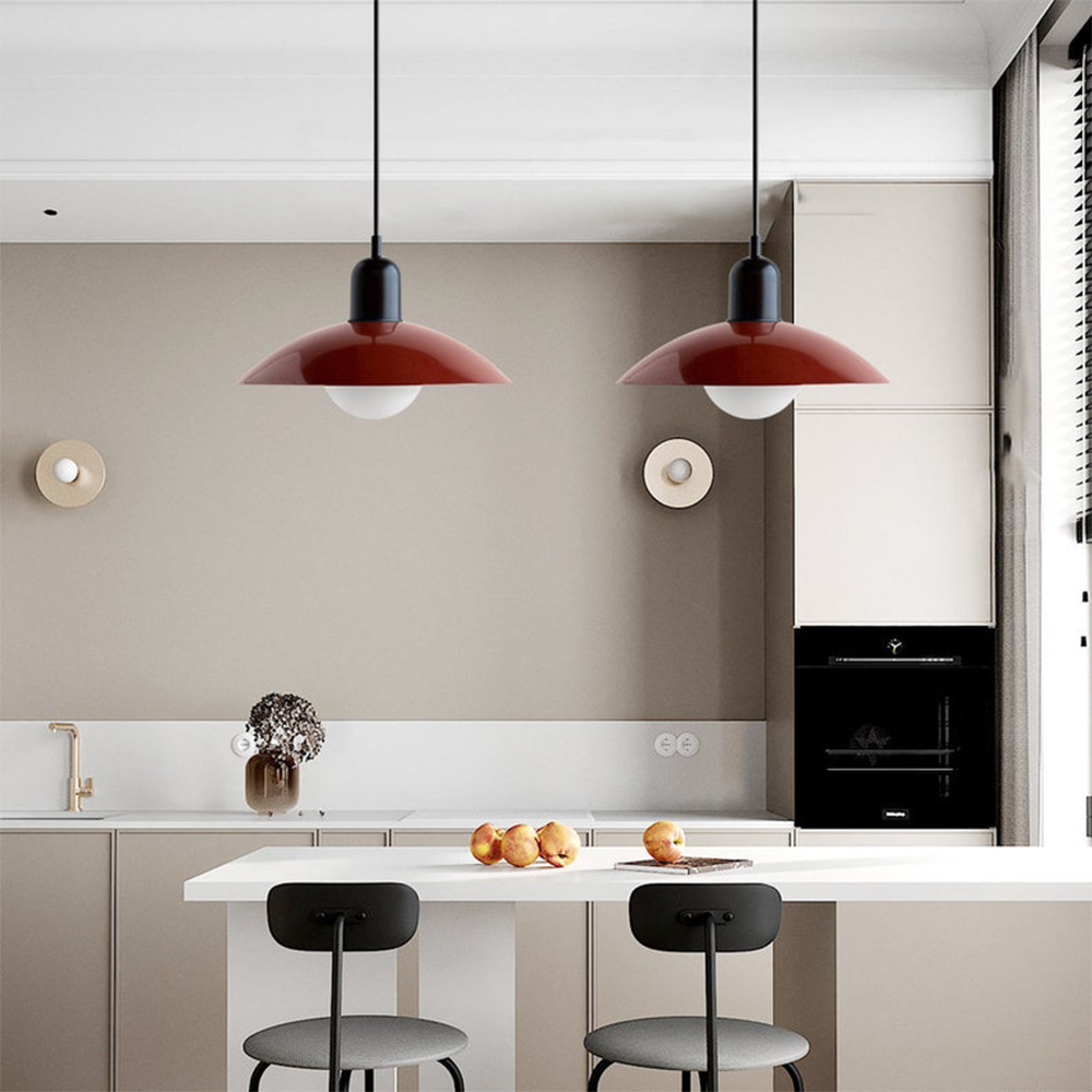 Lámpara colgante Macaron | Pantalla de vidrio colorido en estilo moderno