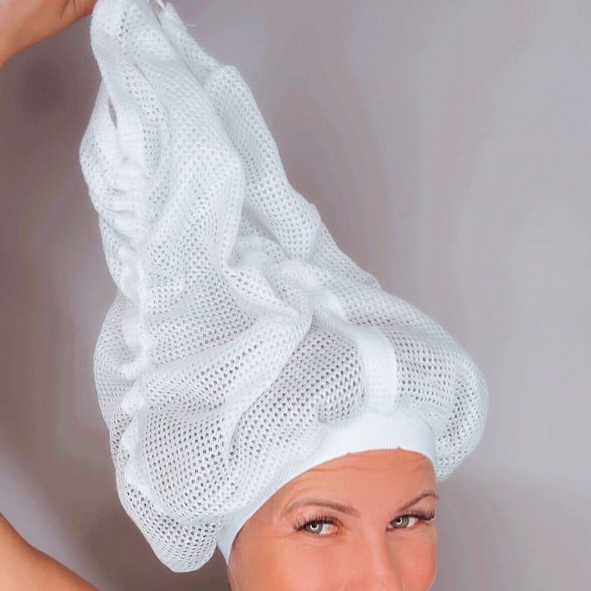 Gorro de Plopping de Red para Secar Cabello Rizado