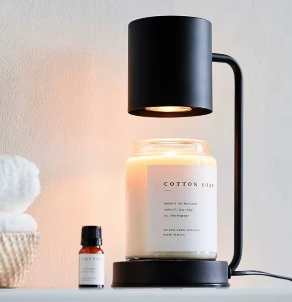 Lámpara Calentadora de Velas Elegante - Luz Calentadora de Velas Eléctrica de Doble Uso para una Atmósfera Acogedora