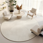 Nordelle - Elegante Alfombra Redonda Antideslizante, Suave Diseño Escandinavo para Sala de Estar