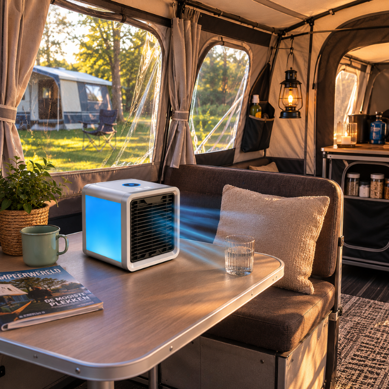 Enfriador de Aire con Humidificador y Luz LED