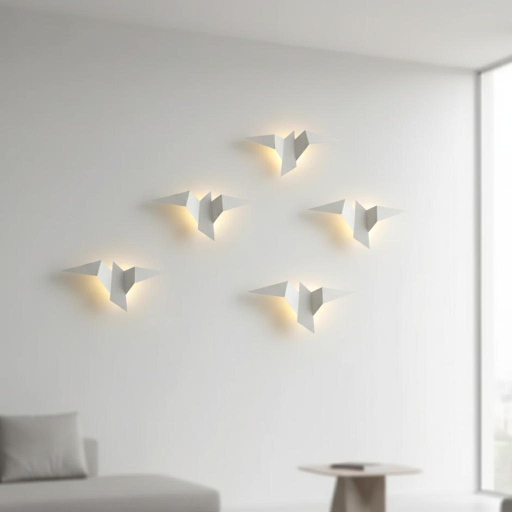 Akaru Origami Luz de Pared - Apliques LED Escultóricos con Diseño Japonés