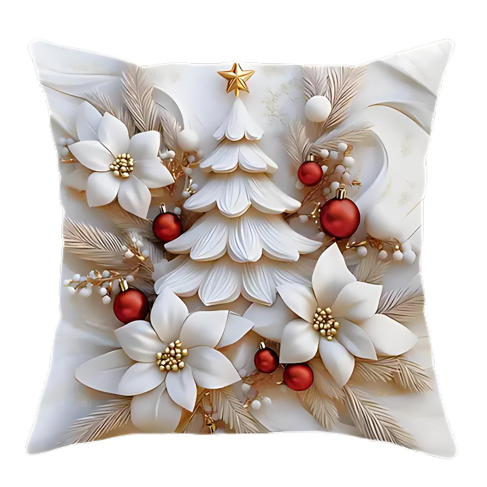 Fundas de Cojín de Terciopelo con Encanto Navideño | Set de 4