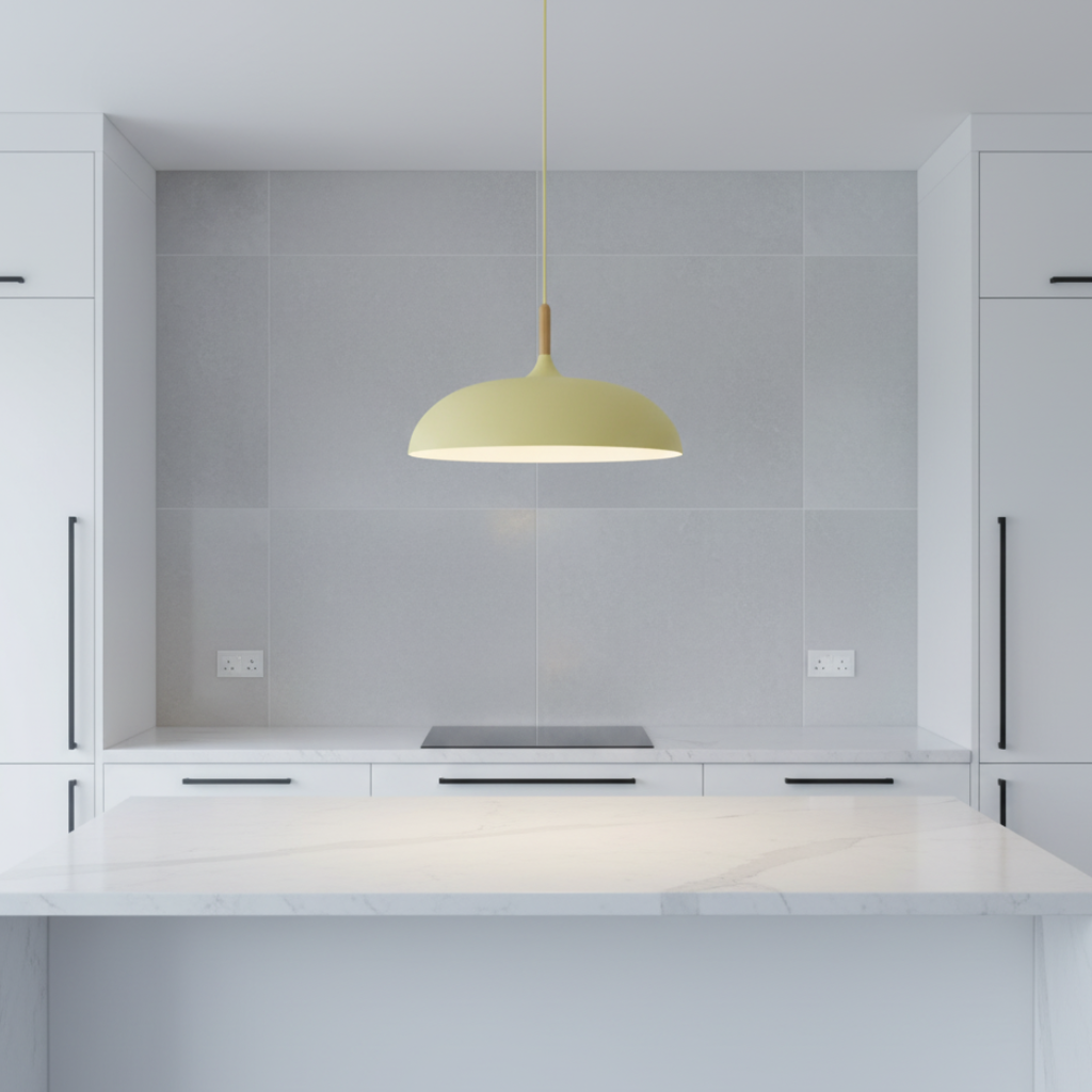 Lámpara Colgante Haft - Iluminación de Cocina Escandinava con Madera y Hierro
