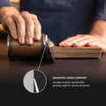 Afilador de cuchillos rodante con juego de piedras magnéticas