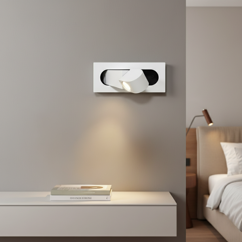 Aplique de Pared Ajustable Moderno para Luz de Noche y Lectura