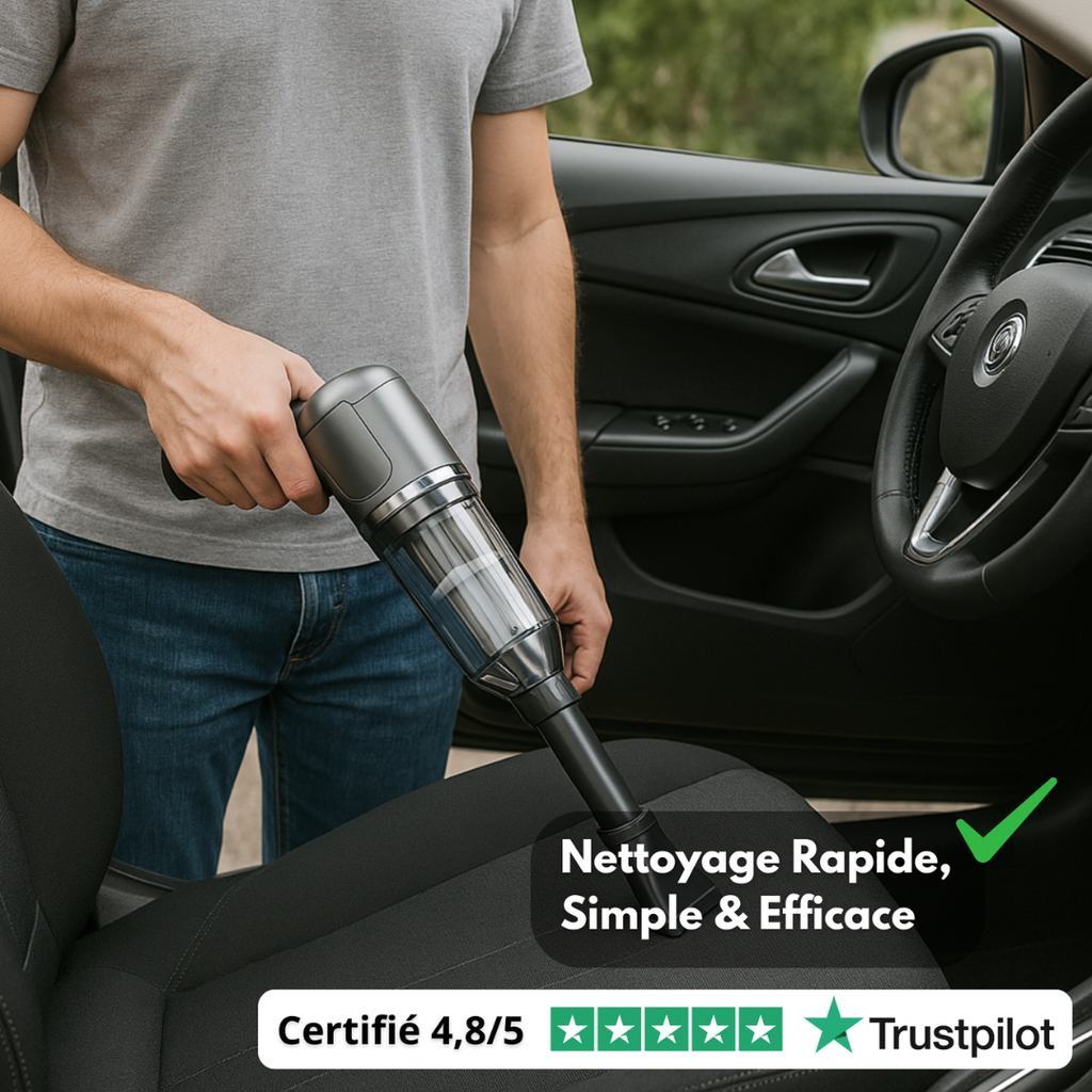 Aspiradora inalámbrica compacta y recargable para coche