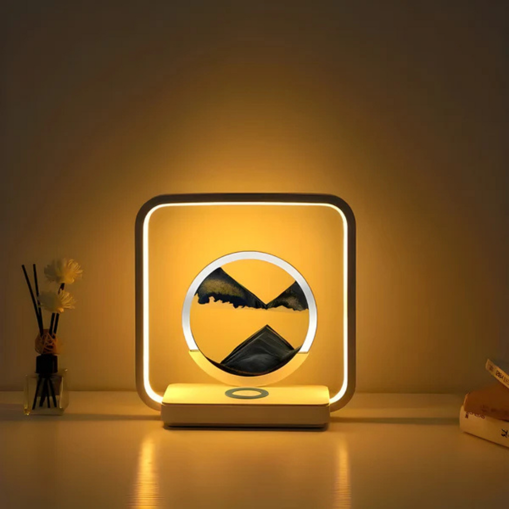 Lámpara LED con efecto de arena fluyendo | Lámpara nocturna 3D para interiores