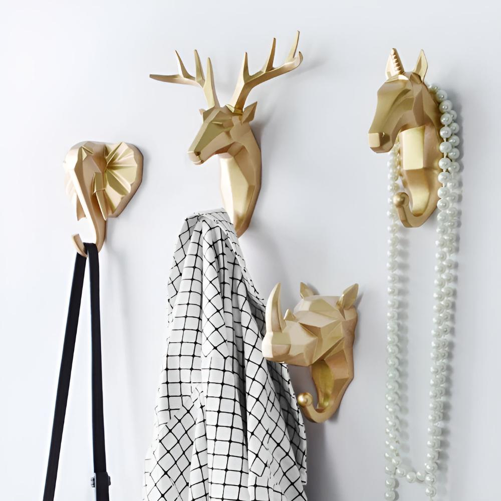 Soporte de Llaves de Pared con Cabeza de Animal