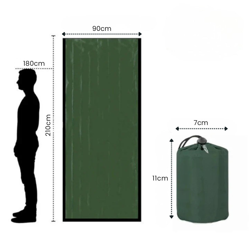 Bolsa de supervivencia compacta e impermeable