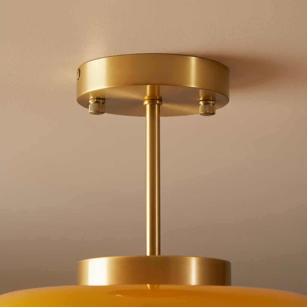 Lámpara Colgante Escandinava Minimalista - Elegante Iluminación de Latón y Vidrio