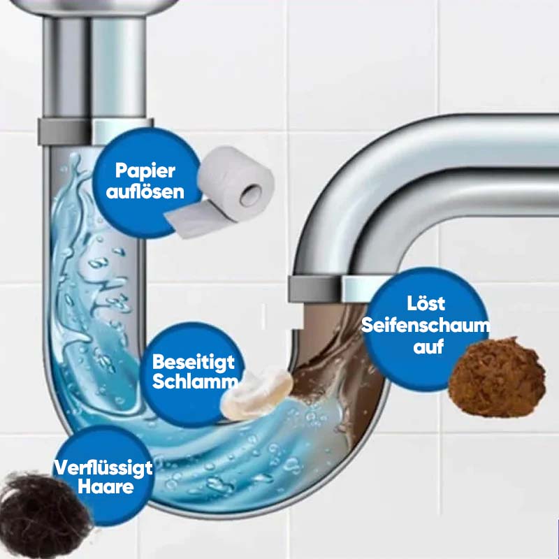 DrainBoom – El potente limpiador de desagües espumoso | 1+2 GRATIS