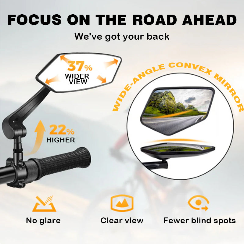 Espejo retrovisor ajustable y rotatable 360° para bicicleta