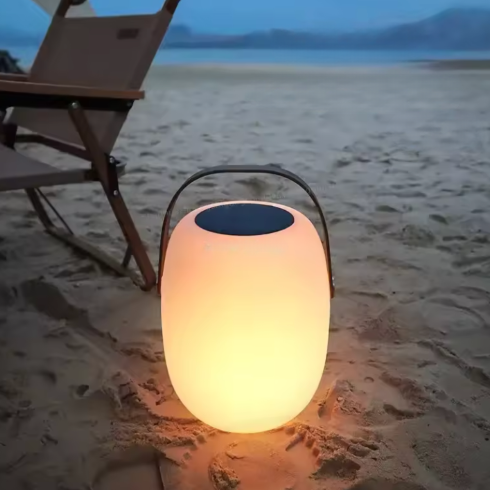 Lámpara LED Solar Exterior Elegante para Uso en Jardín y Terraza