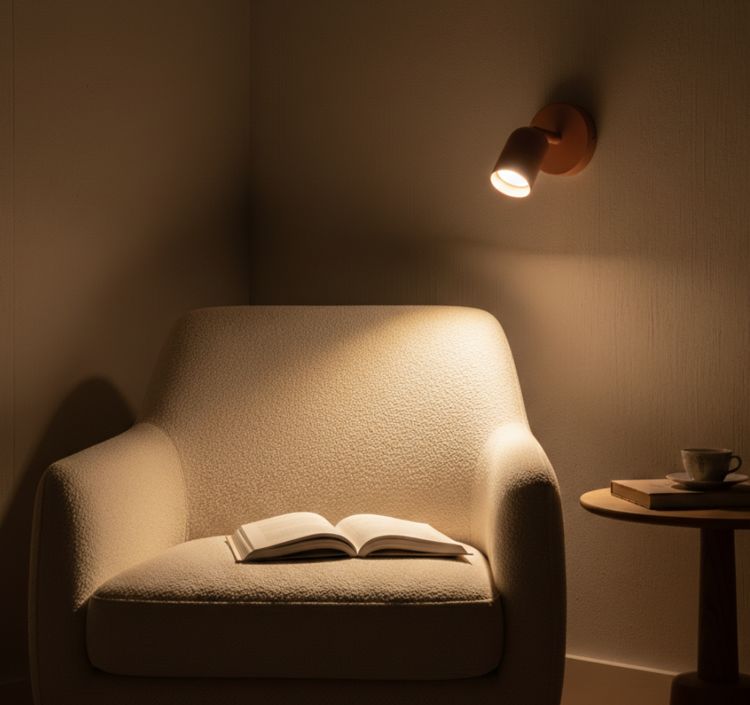 Luz de Pared de Metal Elegante para Espacios Habitables Contemporáneos