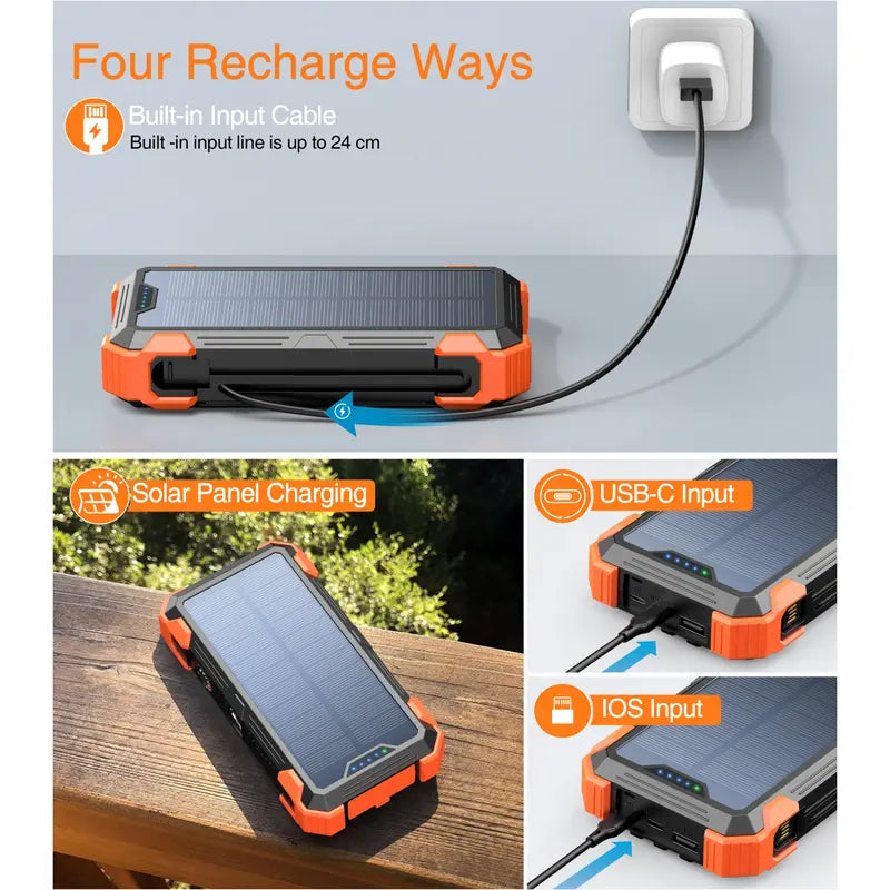 Rivanta Solar-Powerbank Batería de Emergencia IPX4 | Kalsten