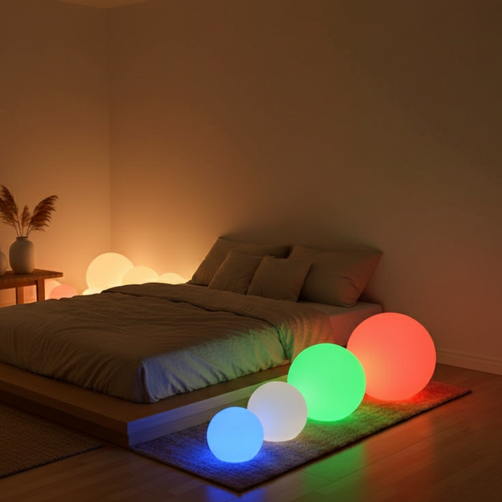 SphereGlow | Lámpara de bola moderna y ecológica con 16 opciones de color