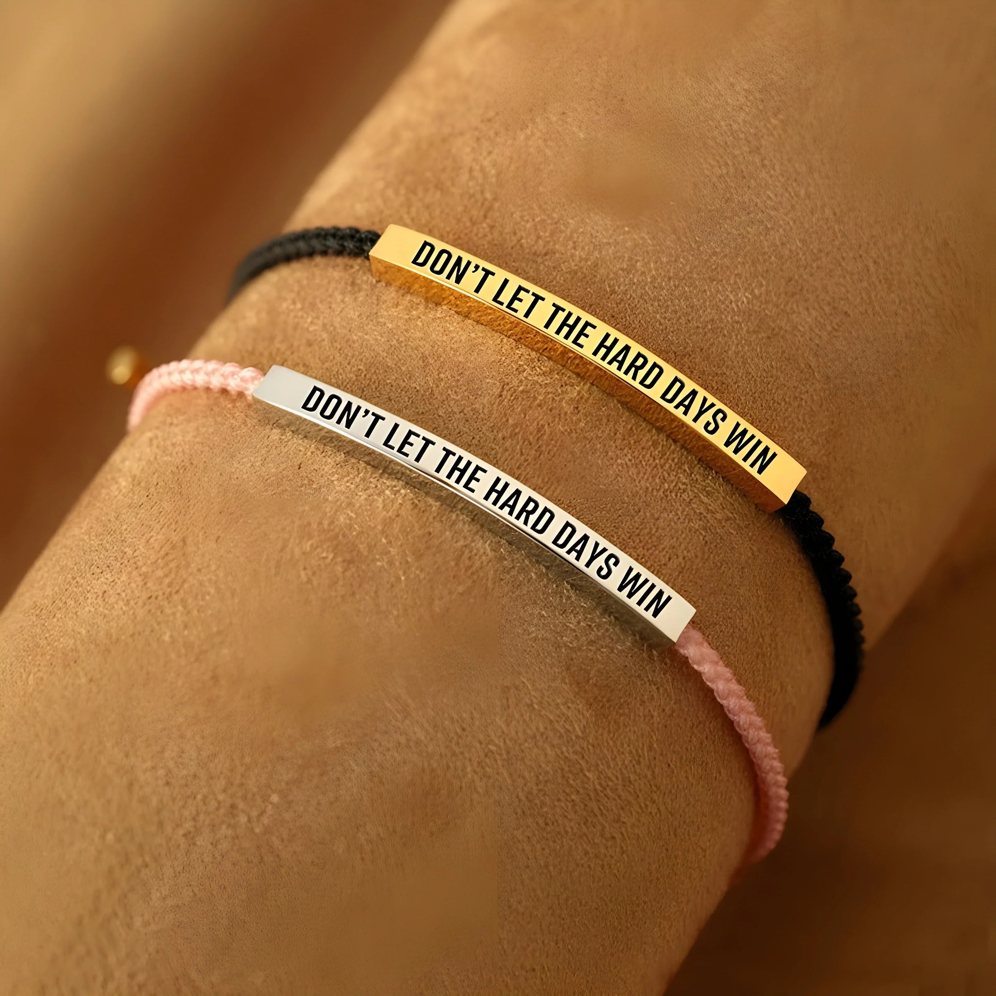 Pulsera de motivación de cuerda trenzada