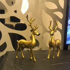 Figuras de Ciervo Dorado en Pareja