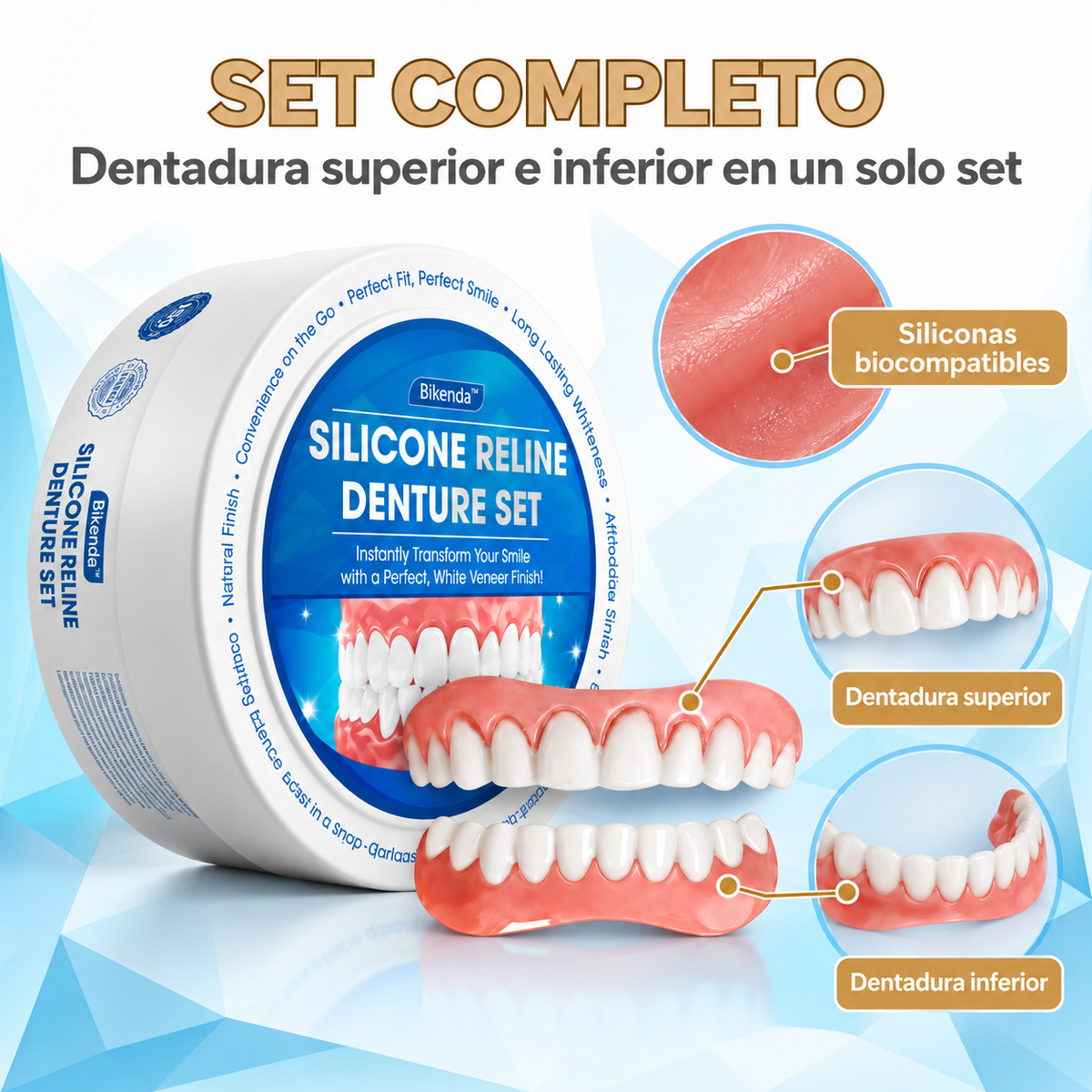 Bikenda | Experimenta la comodidad de una dentadura postiza por una fracción del precio