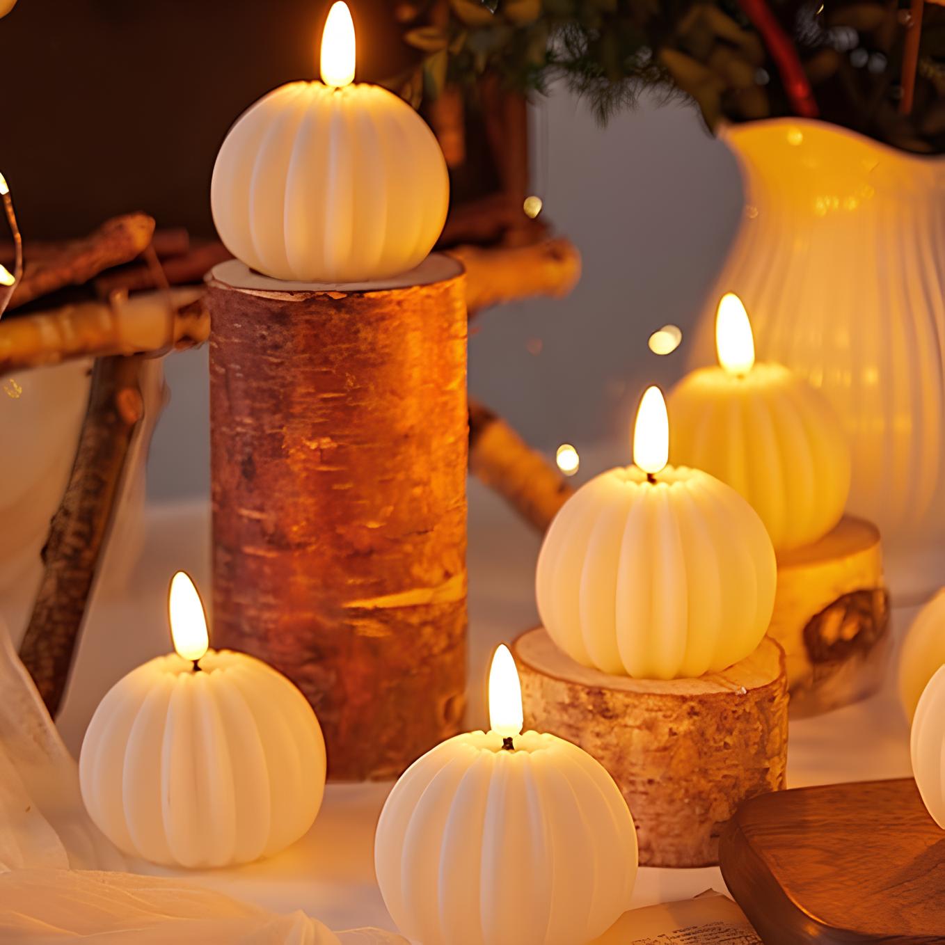 Velas LED LumiFlame | Efecto de cera parpadeante | Seguras y ahorradoras de energía | Diferentes tamaños y diseños