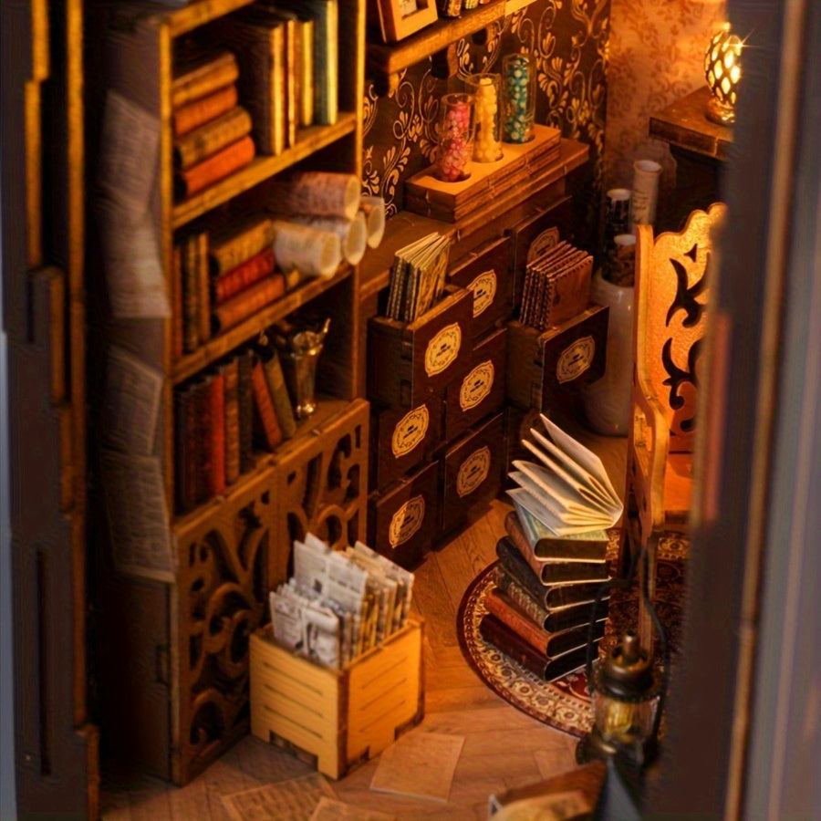 Casa de Libros Mágica – Rompecabezas de Madera 3D para Constructores Creativos