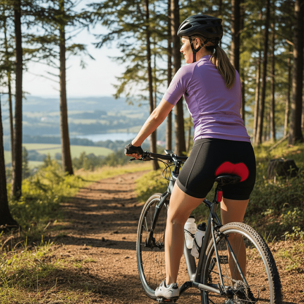 Skanto | Pantalones de ciclismo para mujeres con acolchado de gel 4D