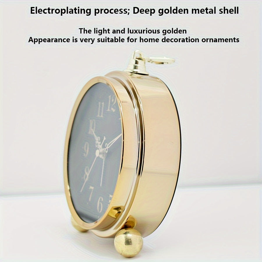 VINTERRA - Reloj Despertador de Escritorio Retro Creativo Europeo con Movimiento Silencioso