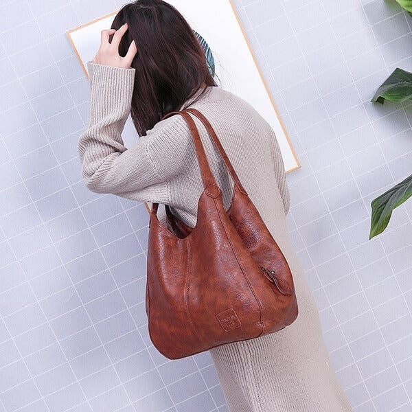 Bolso de piel sintética con gran capacidad