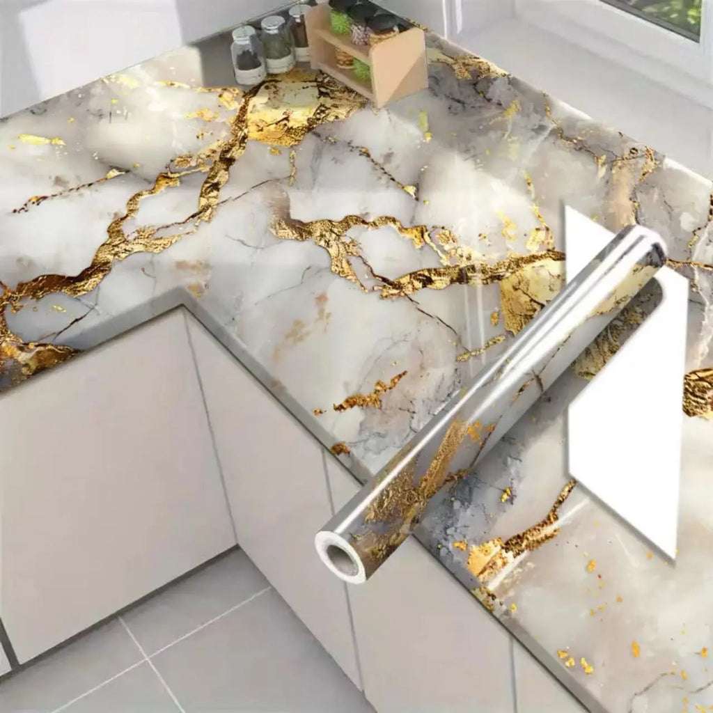 Funda de Mueble de Mármol Autoadhesiva Impermeable