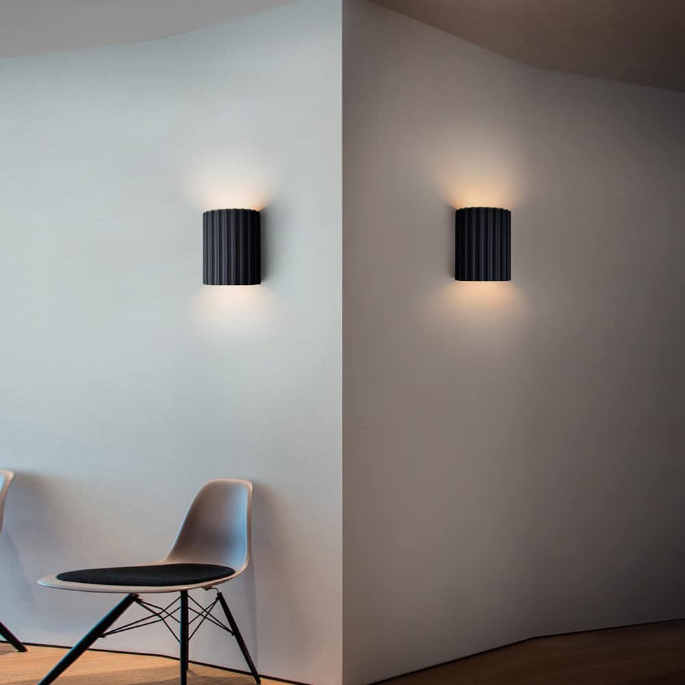 Aplique de Pared Moderno Semicircular de Resina