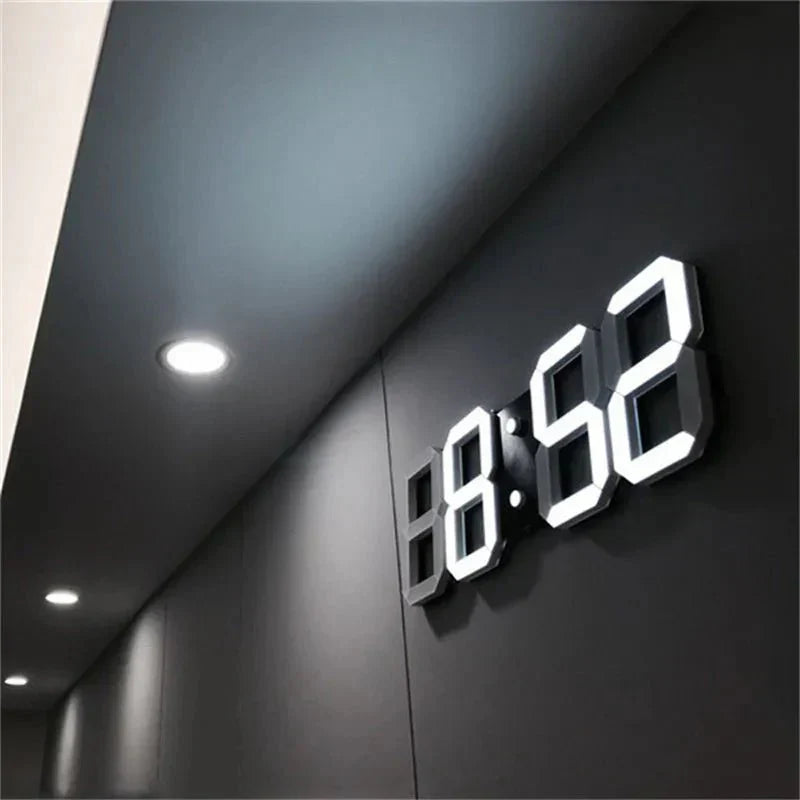 Reloj de Pared LED 3D LumiSync – Reloj Digital Moderno con Iluminación Regulable