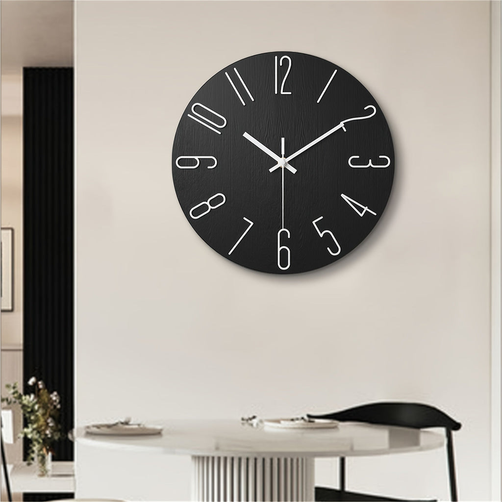 OAKTIDE - Reloj de pared contemporáneo diseñado para interiores modernos y silenciosos