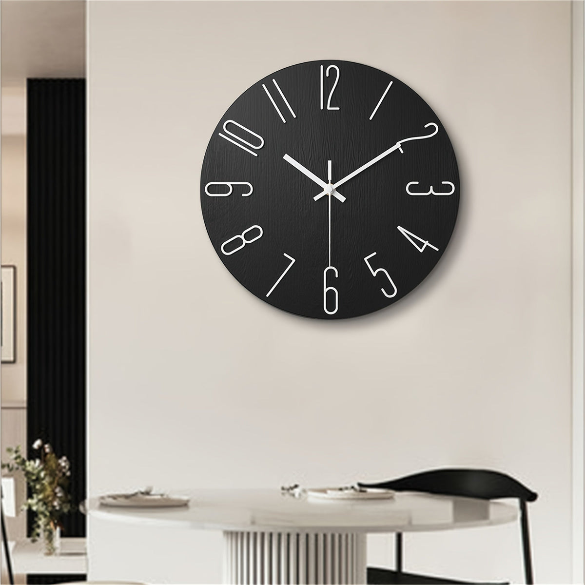 OAKTIDE - Reloj de pared contemporáneo diseñado para interiores modernos y silenciosos
