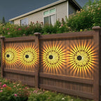 Conjunto de Lámparas de Pared Solares Solviora con 2 Piezas | Diseño de Peonías de Hierro | 28 cm de altura