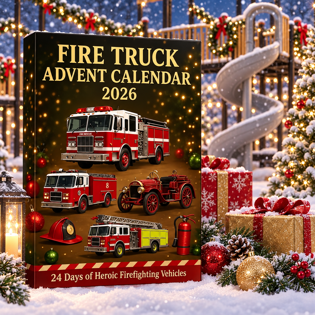 FIRESPARK 2026 – Calendario de Adviento de 24 días con vehículos de bomberos para niños con cuenta atrás festiva
