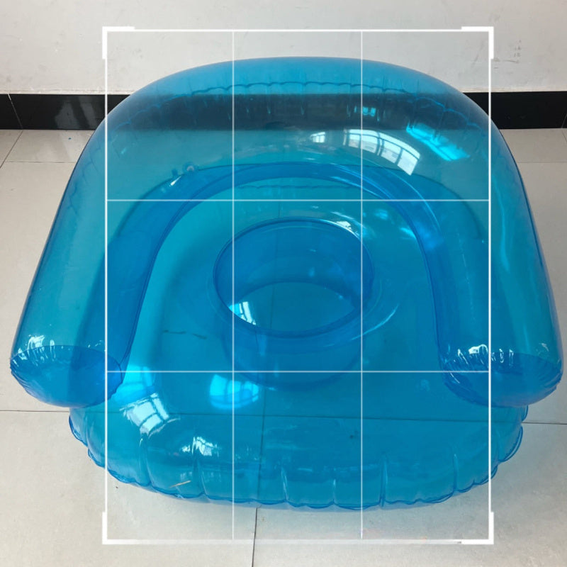 Sillón Inflable para Adultos con Diseño Transparente y Cojín de Confort