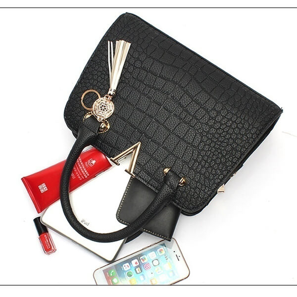 Bolso de piel de cocodrilo
