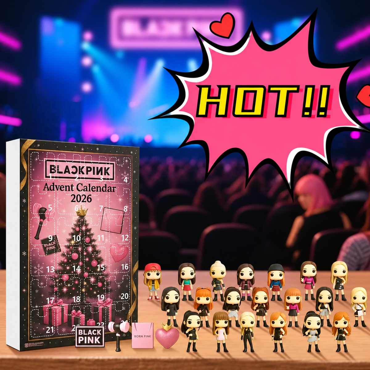 JOYDOLLZ – Calendario de Adviento de 24 días con muñecas coleccionables para niños y fans del K-Pop | Cuenta regresiva de Navidad con sorpresa diaria