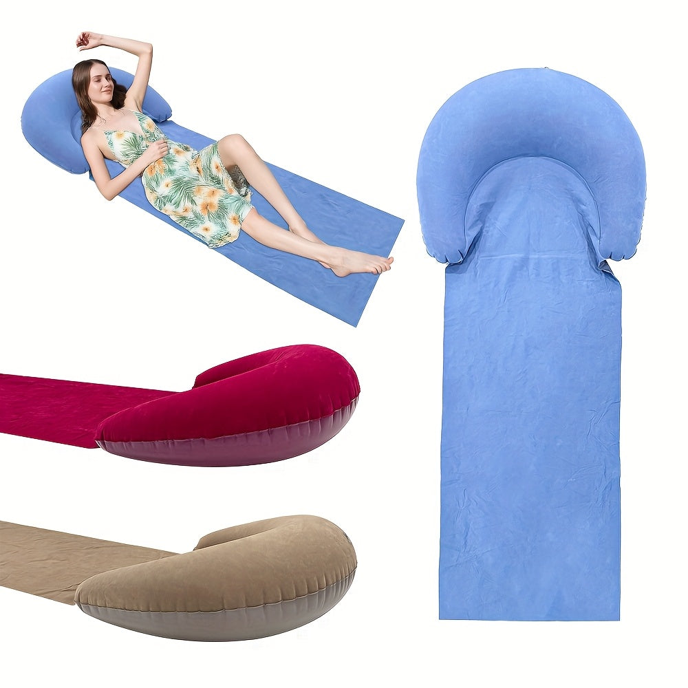 Colchoneta Inflable Cómoda con Almohada para Playa y Camping