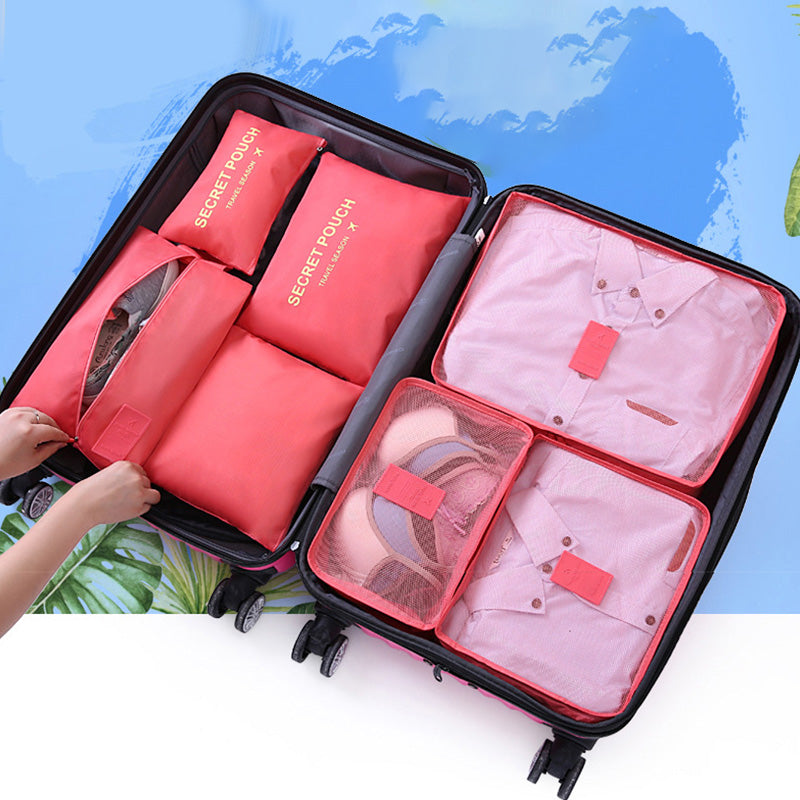 6 piezas de paquetes de equipaje portátiles - Organiza tu eficiencia de viaje