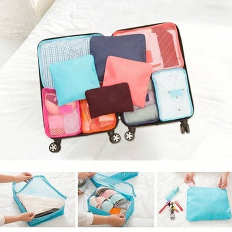 6 piezas de paquetes de equipaje portátiles - Organiza tu eficiencia de viaje