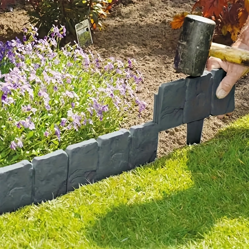 Set de Bordes de Jardín con Aspecto de Piedra – Práctico y Decorativo