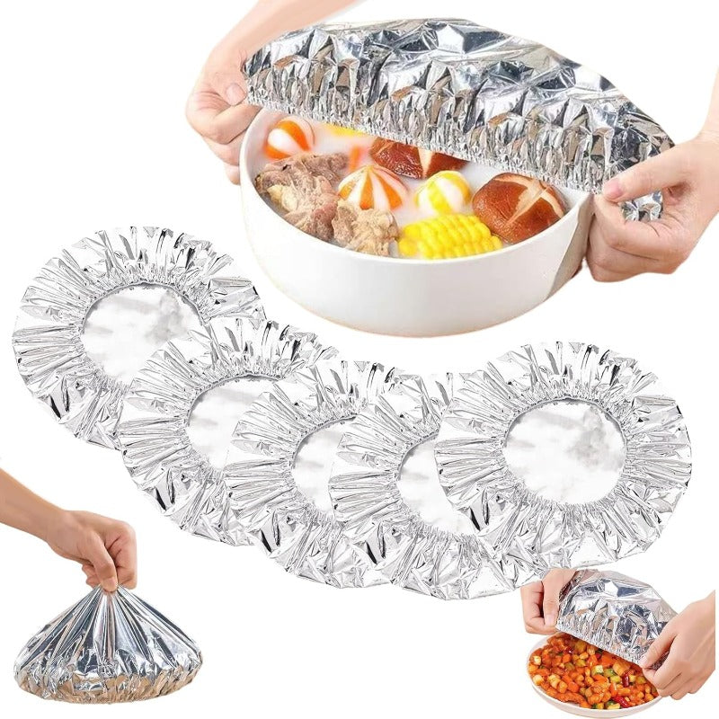 Cubiertas de Alimentos de Aluminio Aisladas