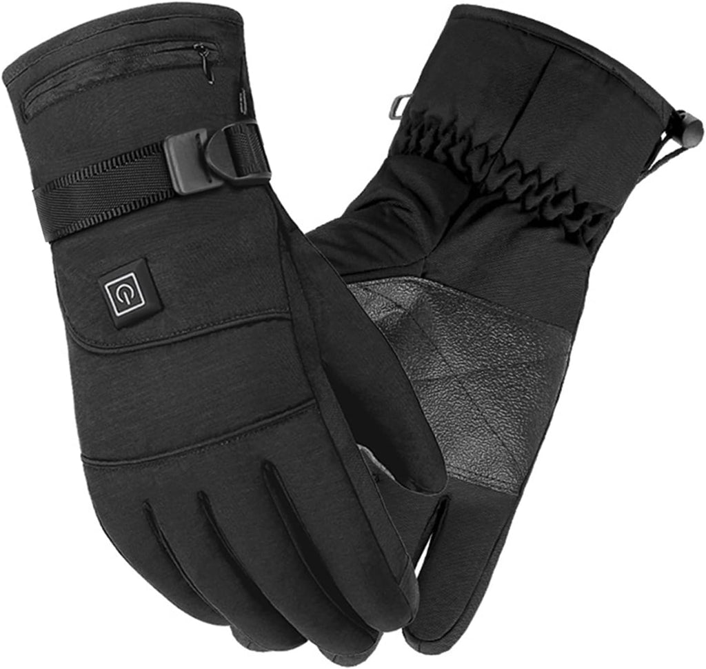 Guantes de Invierno Calefaccionados | Impermeables y Resistentes al Viento | 3 Niveles de Calor | Compatibles con Pantallas Táctiles