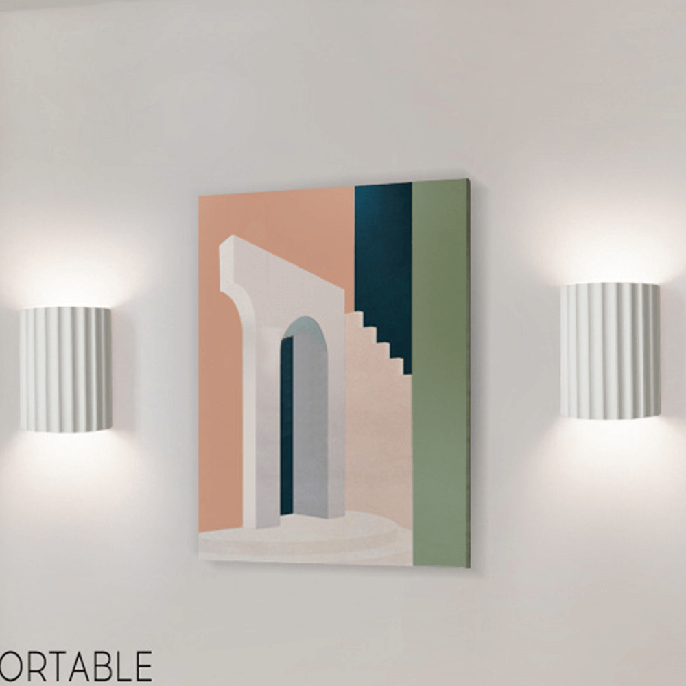 Aplique de Pared Moderno Semicircular de Resina