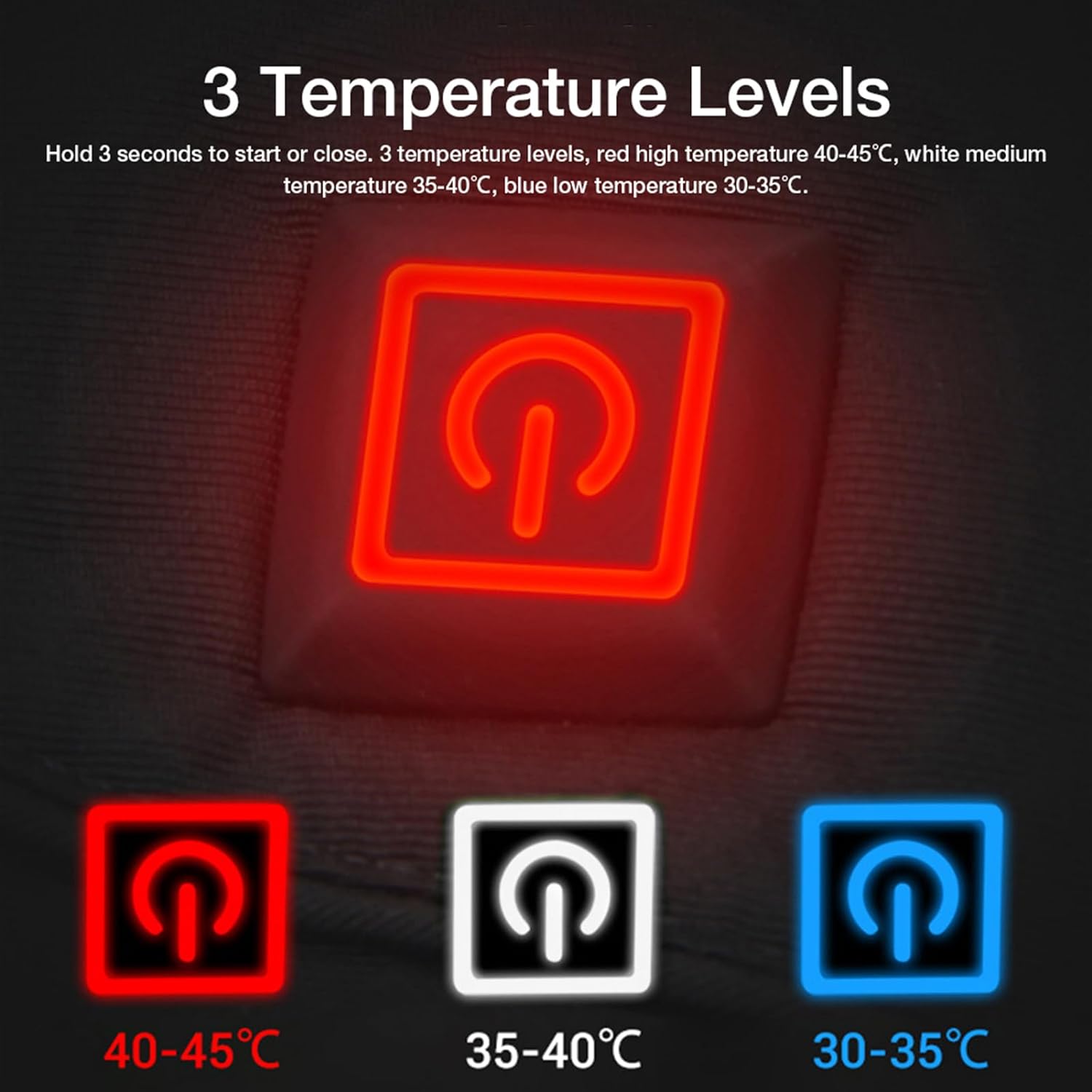 Guantes de Invierno Calefaccionados | Impermeables y Resistentes al Viento | 3 Niveles de Calor | Compatibles con Pantallas Táctiles